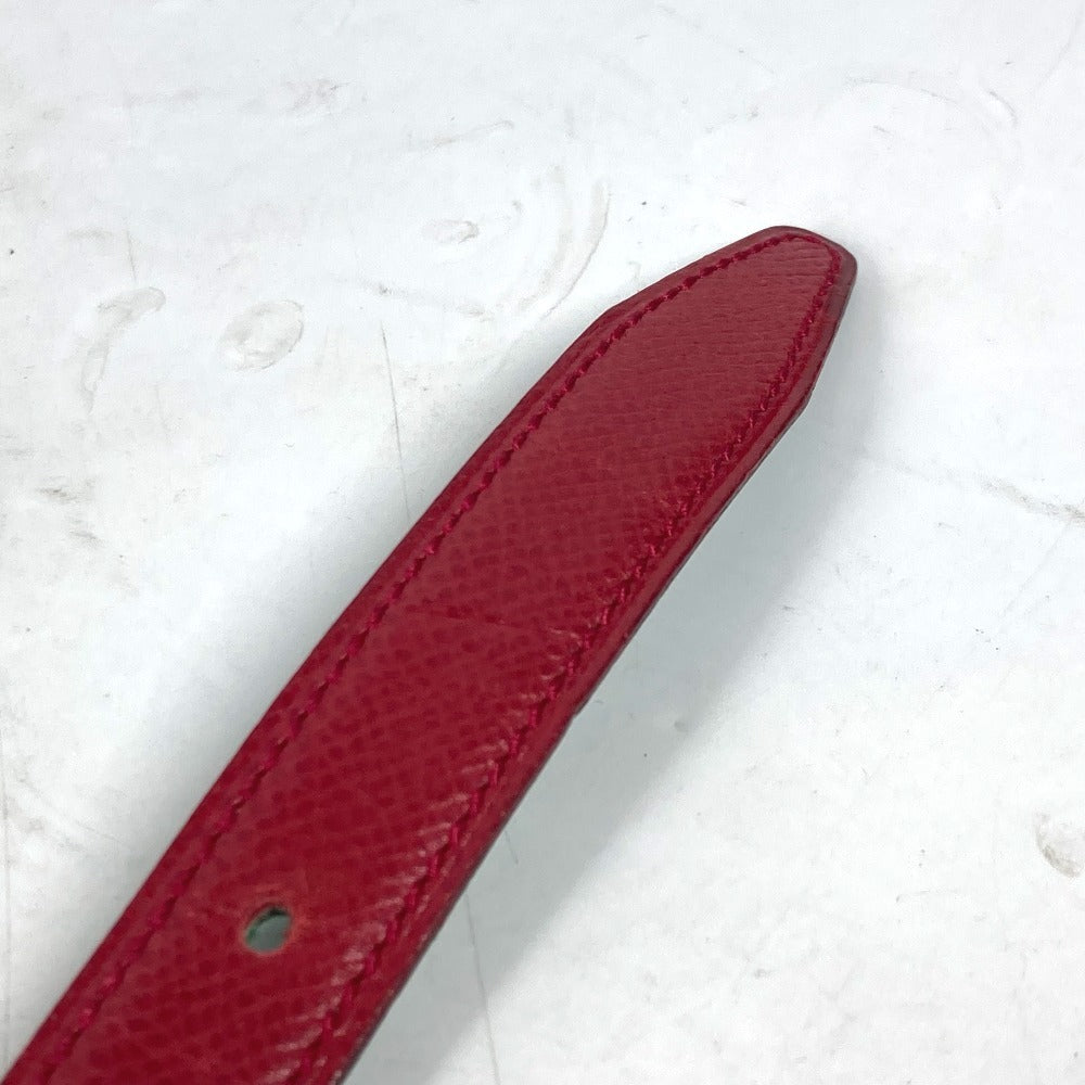 HERMES belt leather Red x green By color H belt Women 60  d