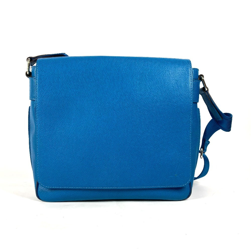 LOUIS VUITTON Shoulder Bag M32823 Taiga Leather blue Taiga Roman PM