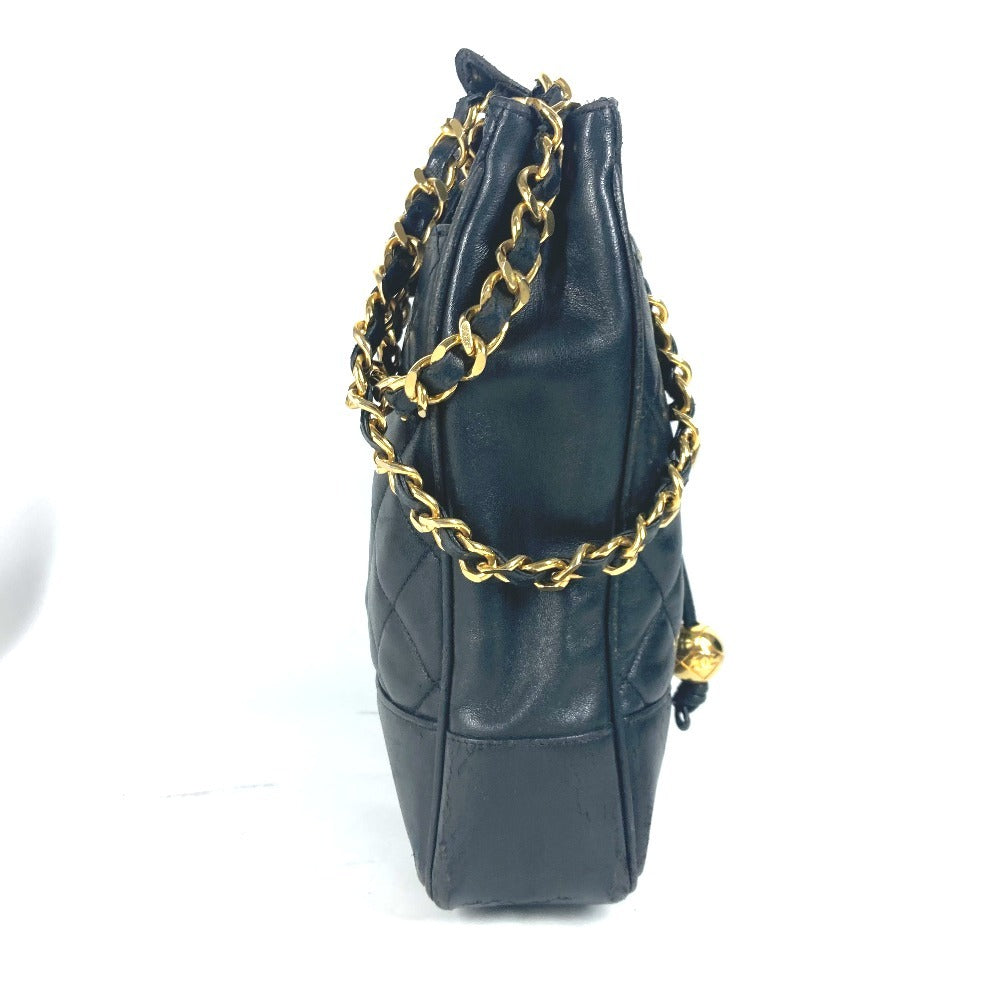 CHANEL Shoulder Bag lambskin black   Matelasse quilting CC COCO Mark logo