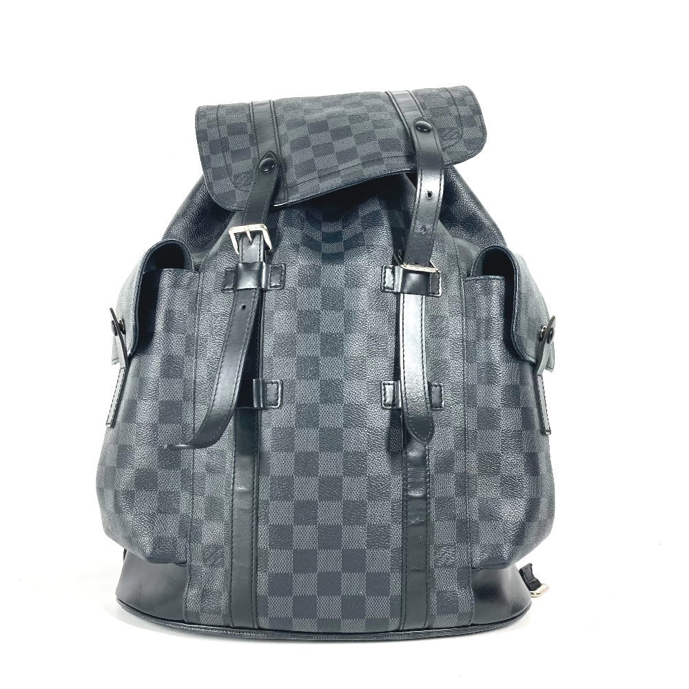 LOUIS VUITTON Backpack N41379 Damier Grafitto Canvas black Damier Grafitte Christopher MM mens  d