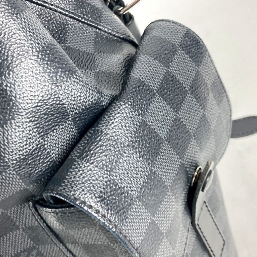 LOUIS VUITTON Backpack N41379 Damier Grafitto Canvas black Damier Grafitte Christopher MM mens  d