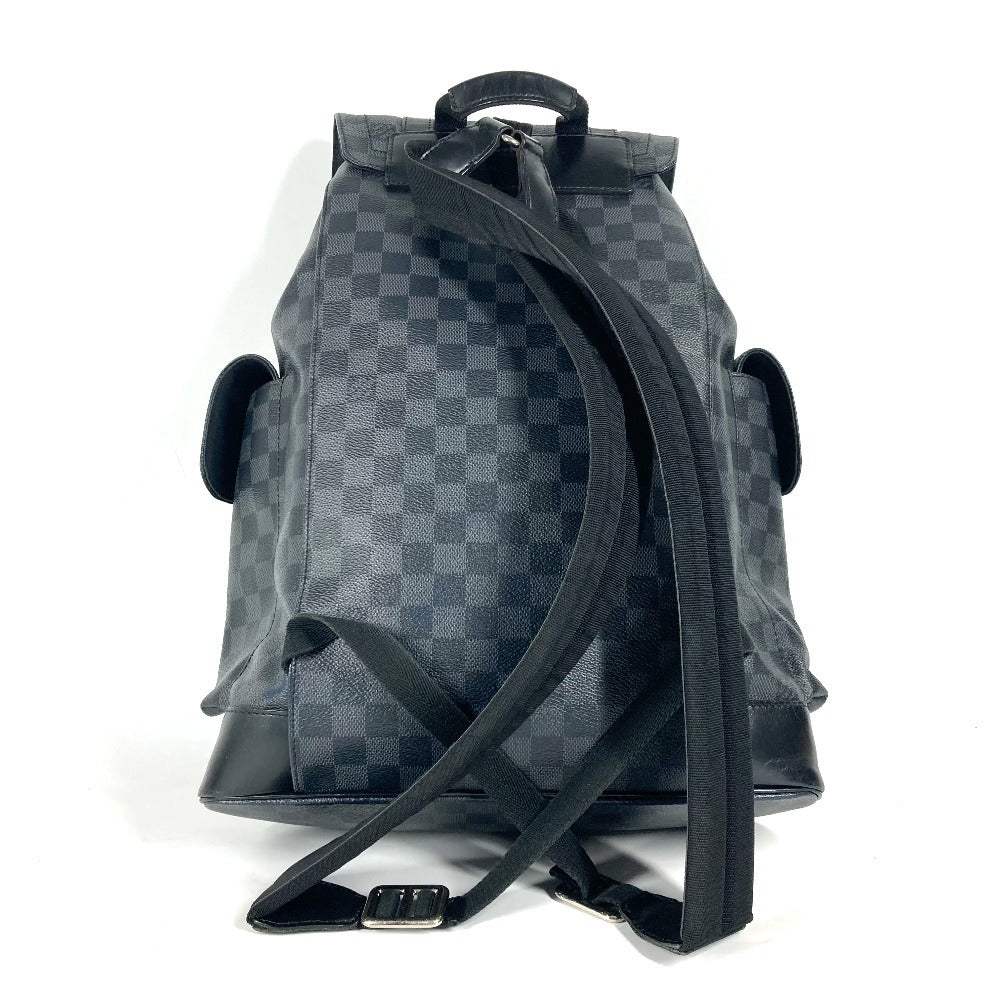LOUIS VUITTON Backpack N41379 Damier Grafitto Canvas black Damier Grafitte Christopher MM mens  d