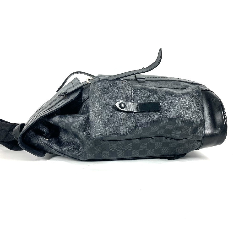 LOUIS VUITTON Backpack N41379 Damier Grafitto Canvas black Damier Grafitte Christopher MM mens  d