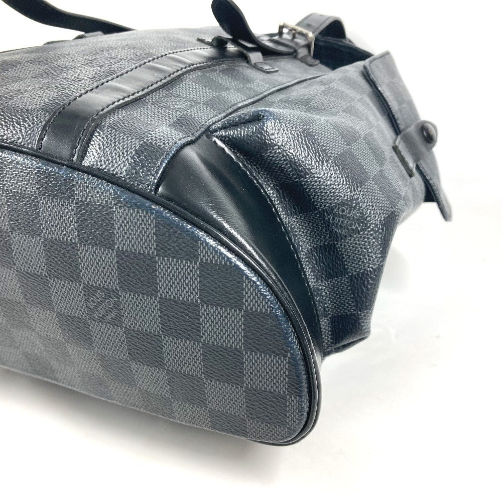 LOUIS VUITTON Backpack N41379 Damier Grafitto Canvas black Damier Grafitte Christopher MM mens  d