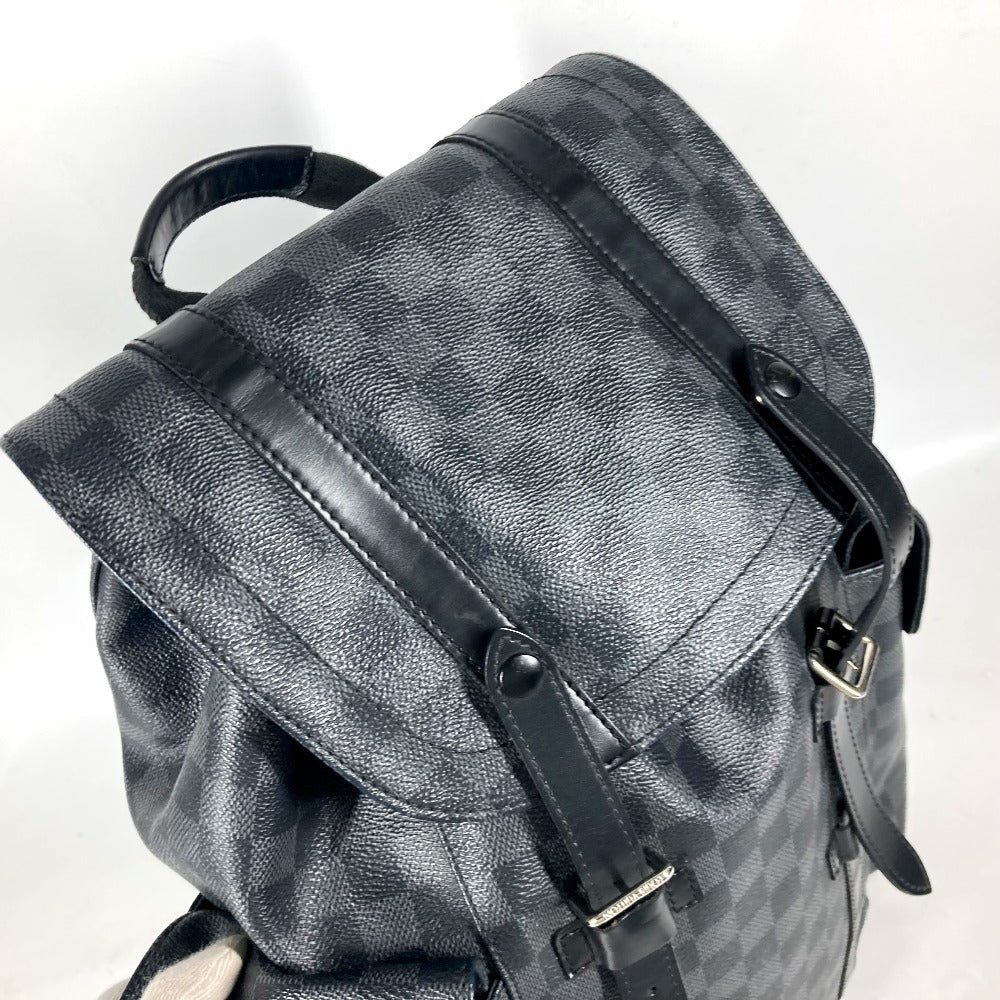 LOUIS VUITTON Backpack N41379 Damier Grafitto Canvas black Damier Grafitte Christopher MM mens  d