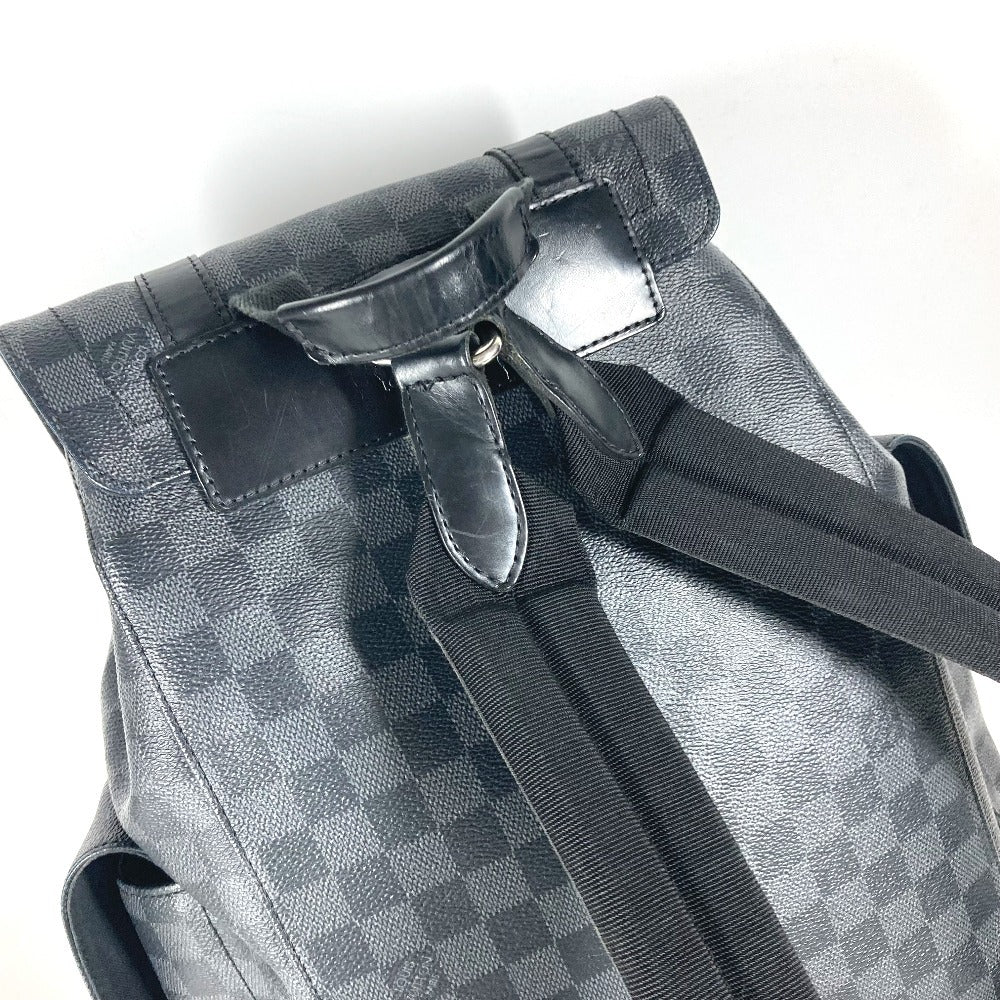 LOUIS VUITTON Backpack N41379 Damier Grafitto Canvas black Damier Grafitte Christopher MM mens  d