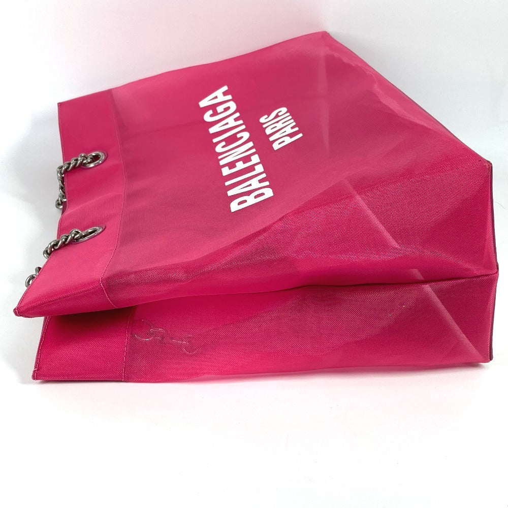 BALENCIAGA Shoulder Bag 741605 Polyester, Lambskin pink Mesh pouch included DUTY FREE LARGE logo