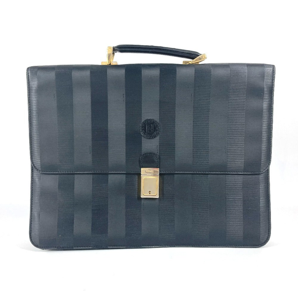 FENDI Business bag PVC / Leather black   Pecan logo unisex(Unisex)