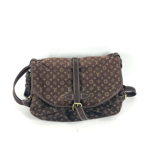 LOUIS VUITTON Shoulder Bag M95227 Monogram Mini-LinCanvas Brown Monogram mini run Saumur 30 Women