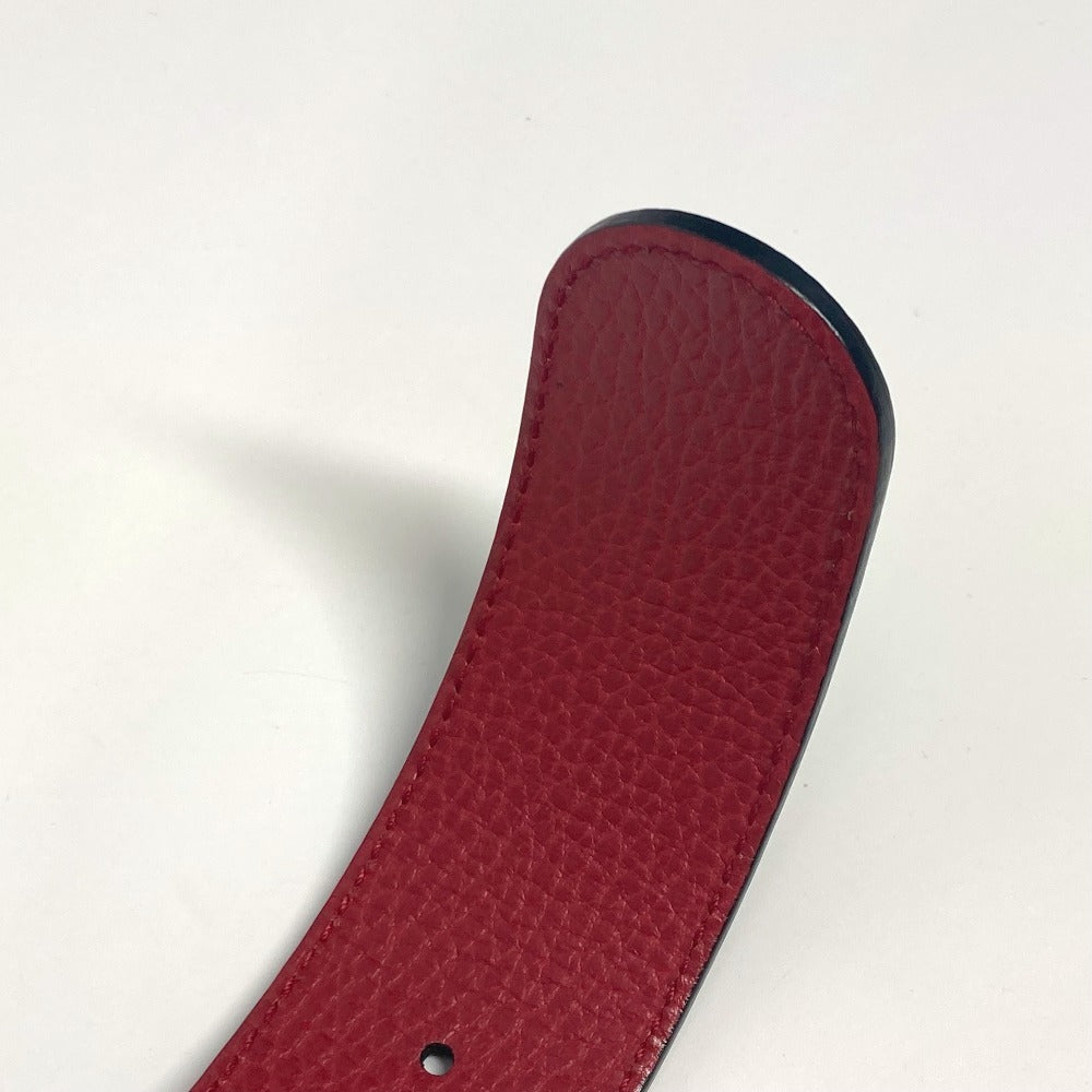 GUCCI belt 450000 leather Red Double G logo buckle 80
