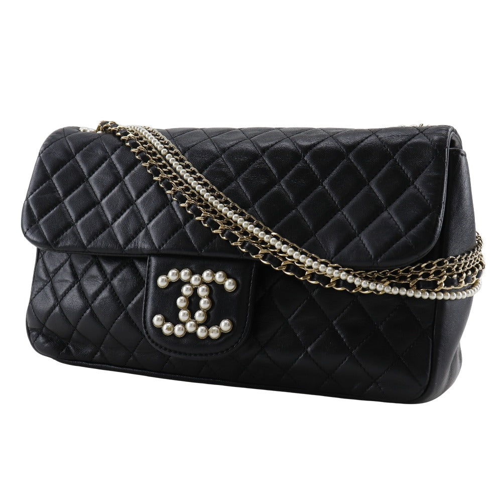 CHANEL Shoulder Bag A39011 lambskin black ChainShoulder Westminster