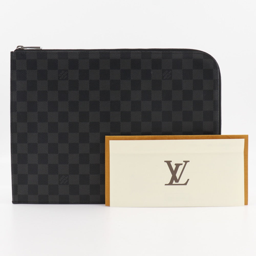 LOUIS VUITTON Clutch bag N41501 Damier Grafitto Canvas black Pochette Jules GM mens  d