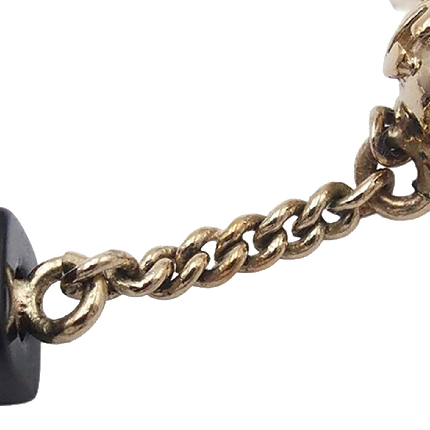 Gold Chanel Gold Plated Resin and Rhinestone CC Lipstick Drop Push Back Earrings