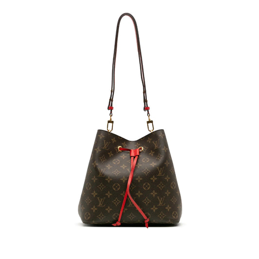 Brown Louis Vuitton Monogram Neonoe MM Bucket Bag