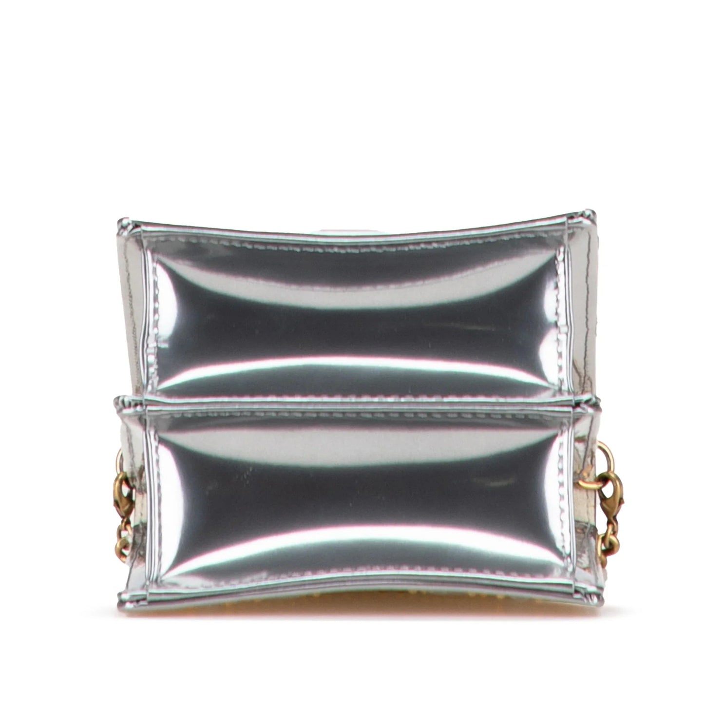 Silver Dior Metallic Studded Calfskin Vertical Diorama Crossbody Bag