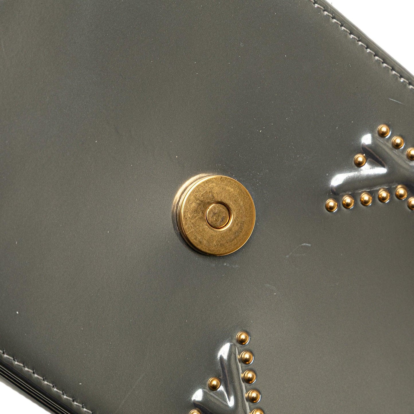 Silver Dior Metallic Studded Calfskin Vertical Diorama Crossbody Bag