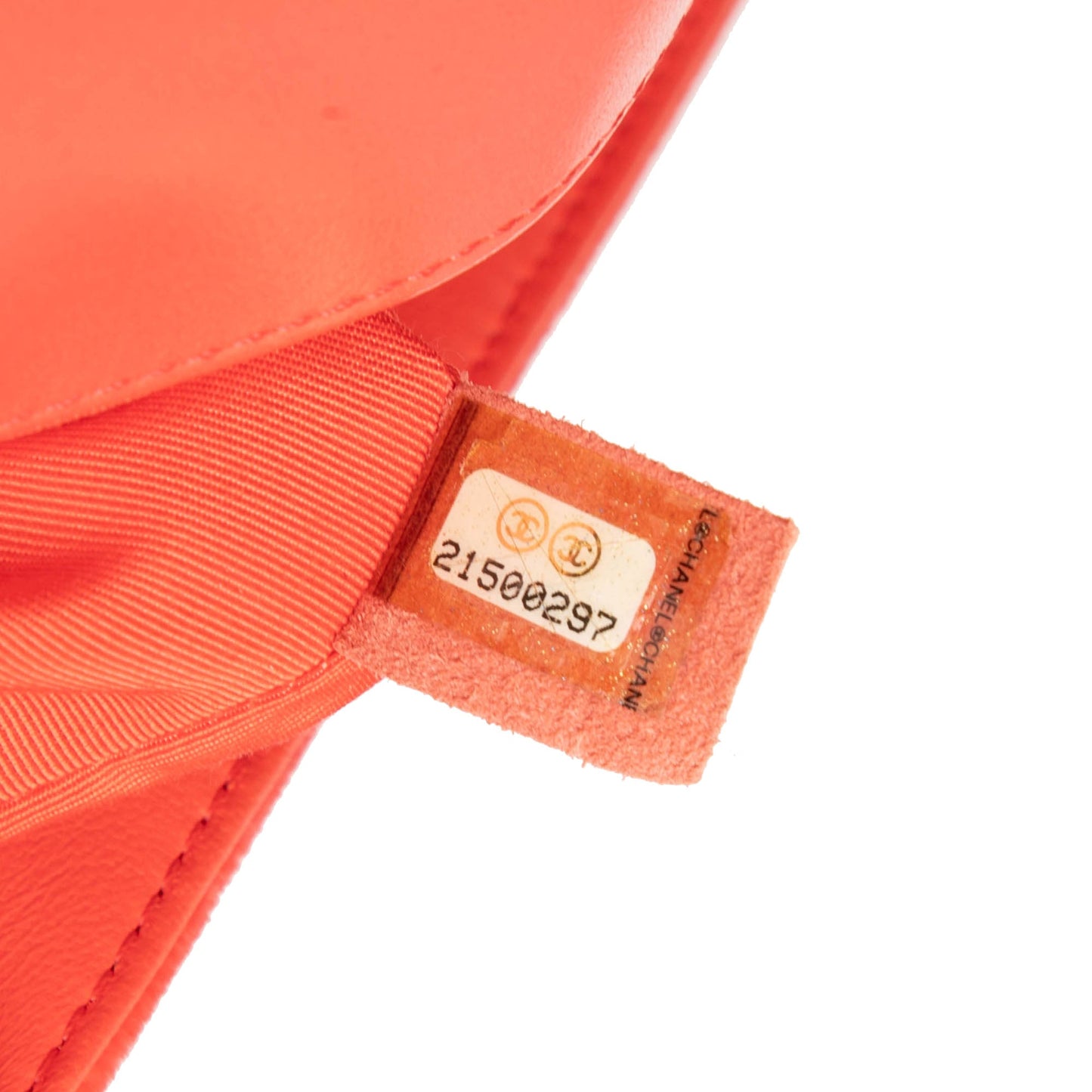 Orange Chanel Old Medium Quilted Velvet Boy Flap Crossbody Bag