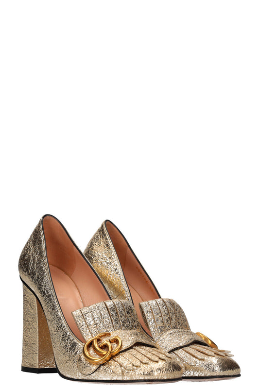 GUCCI Marmont Pumps Gold