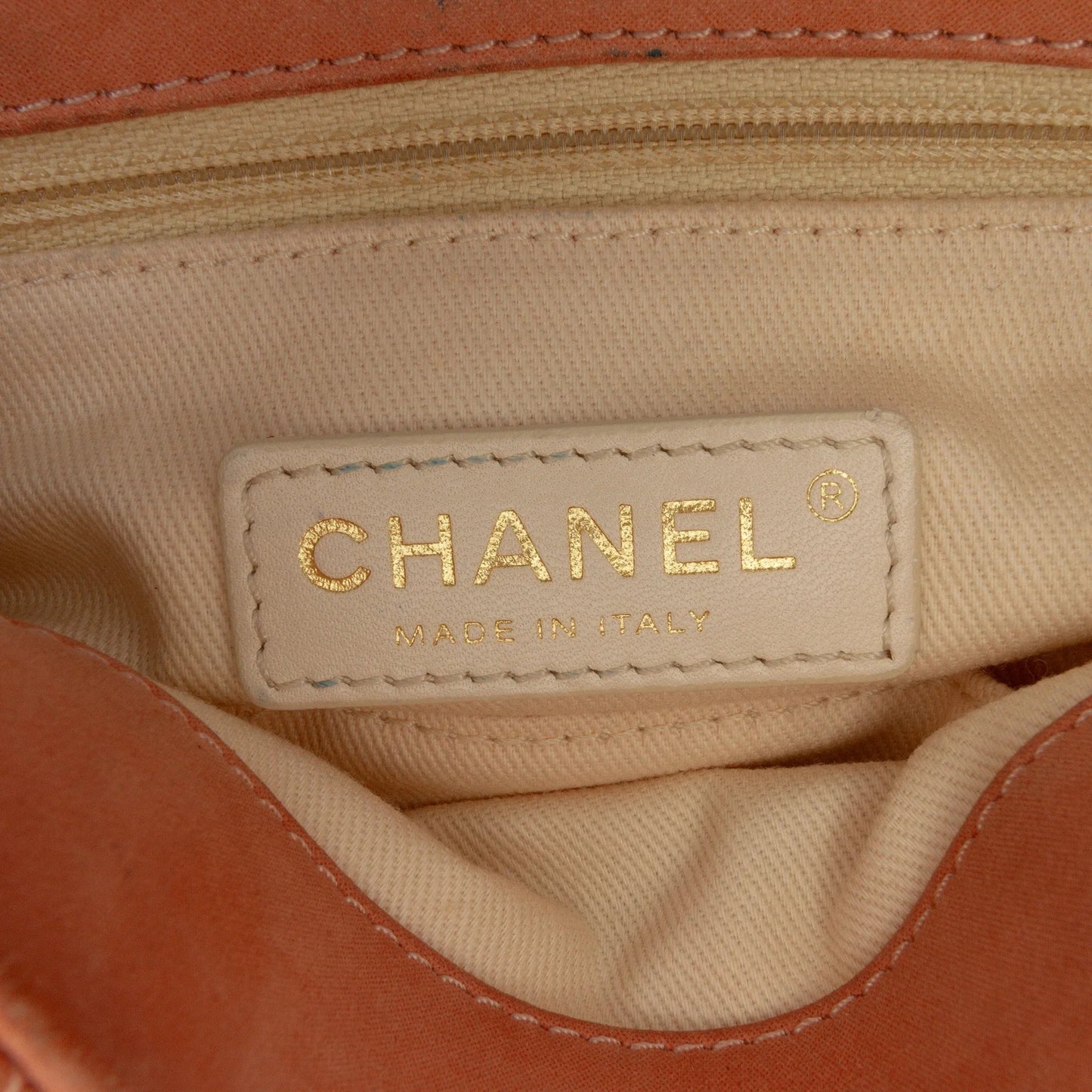 Orange Chanel Small Aged Calfskin Chic Quilt Flap Shoulder Bag