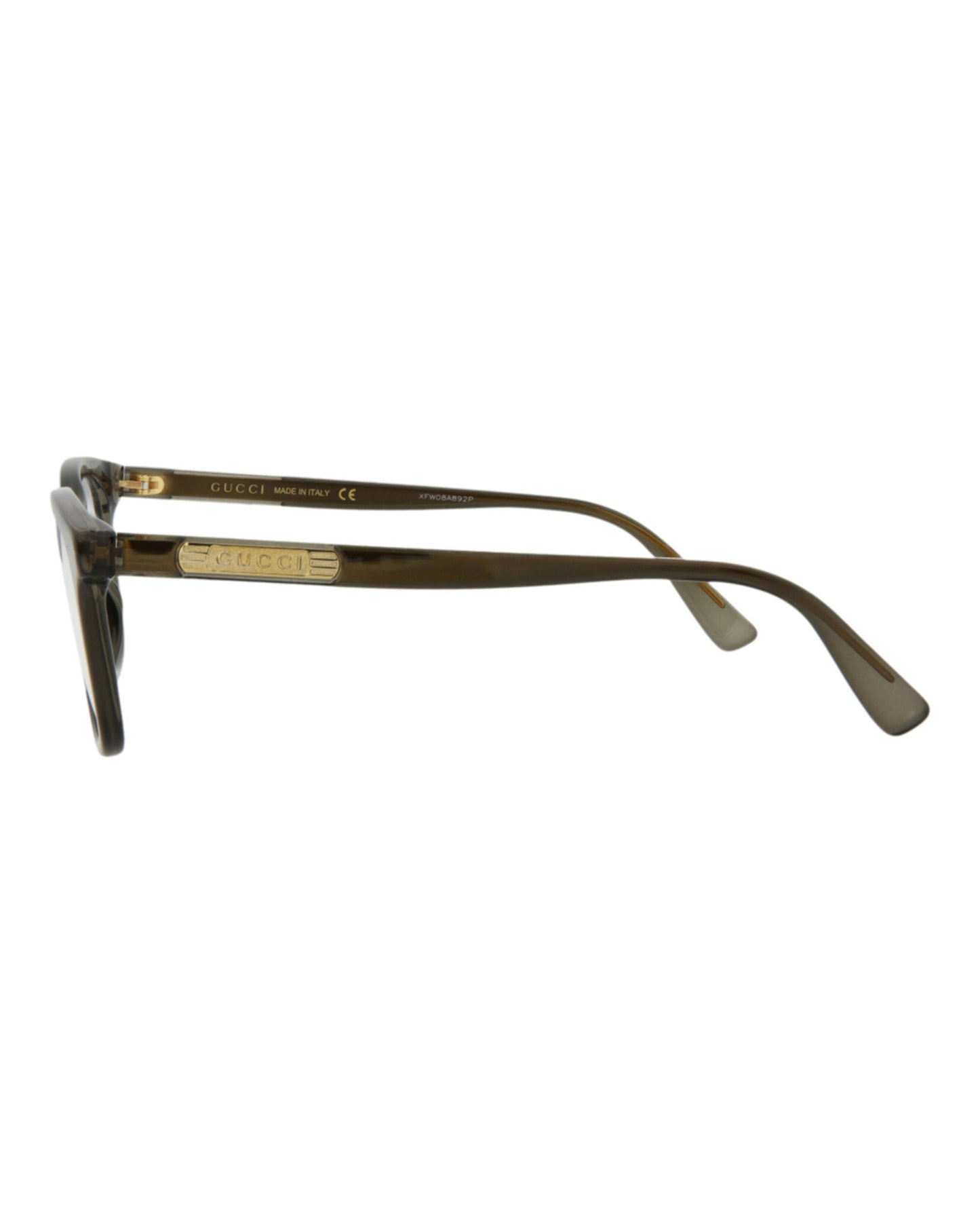 Gucci Mens Square/Rectangle Grey Grey Transparent Fashion Designer Eyewear
