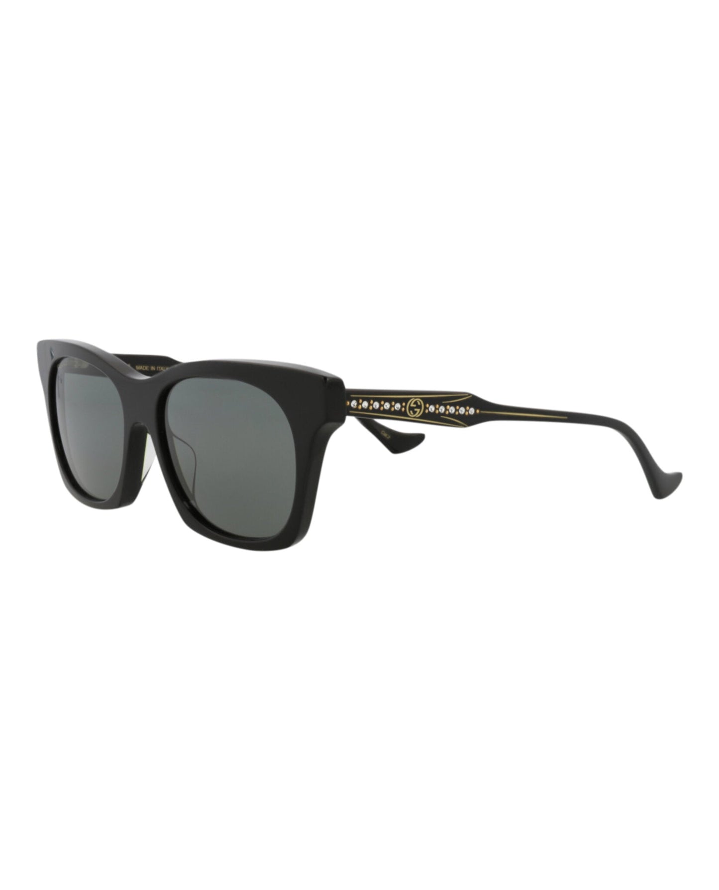 Gucci Womens Cat Eye Black Black Grey Fashion Designer Eyewear