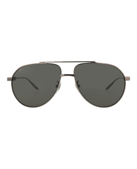 Gucci Mens Aviator Ruthenium Ruthenium Grey Fashion Designer Eyewear