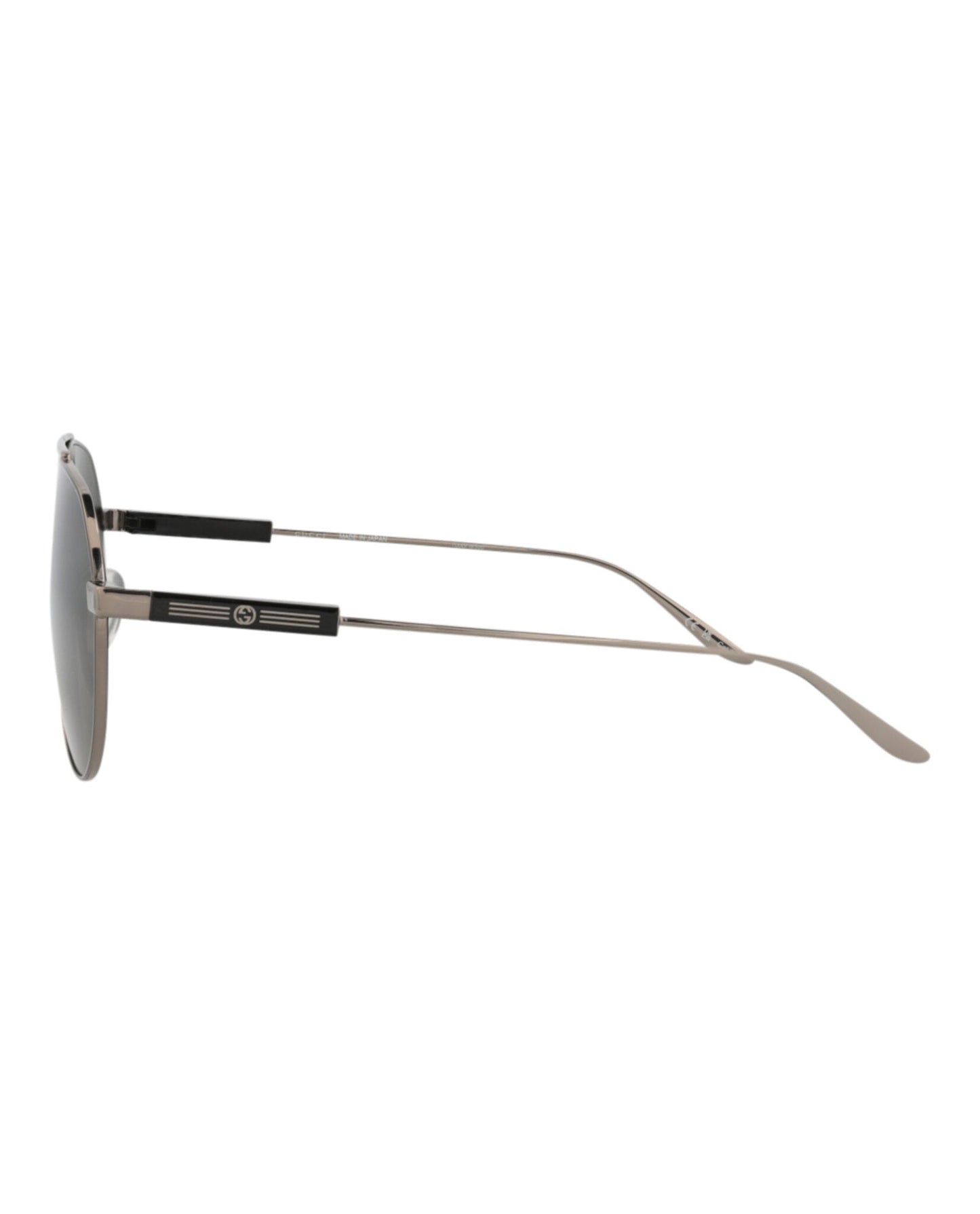 Gucci Mens Aviator Ruthenium Ruthenium Grey Fashion Designer Eyewear