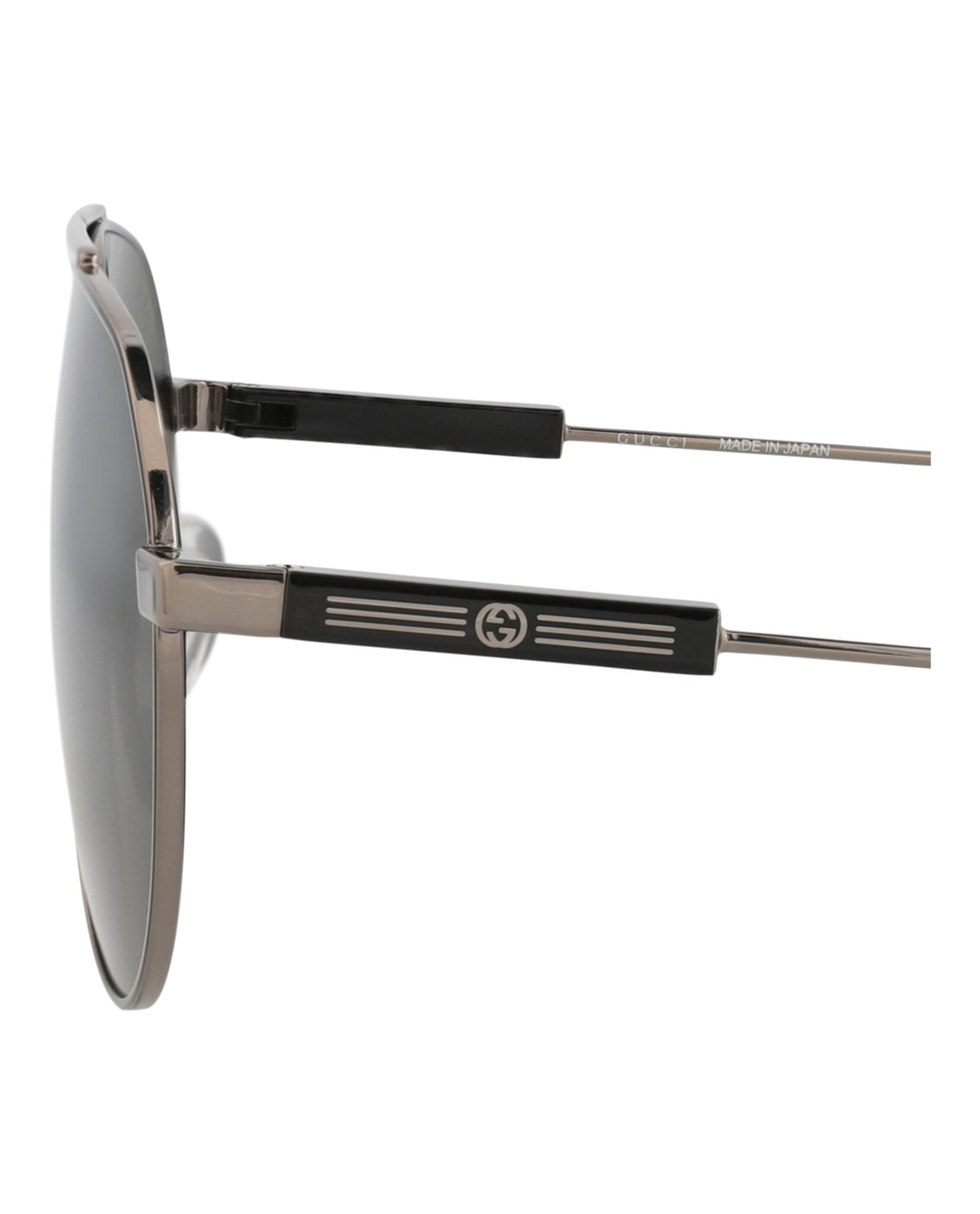 Gucci Mens Aviator Ruthenium Ruthenium Grey Fashion Designer Eyewear