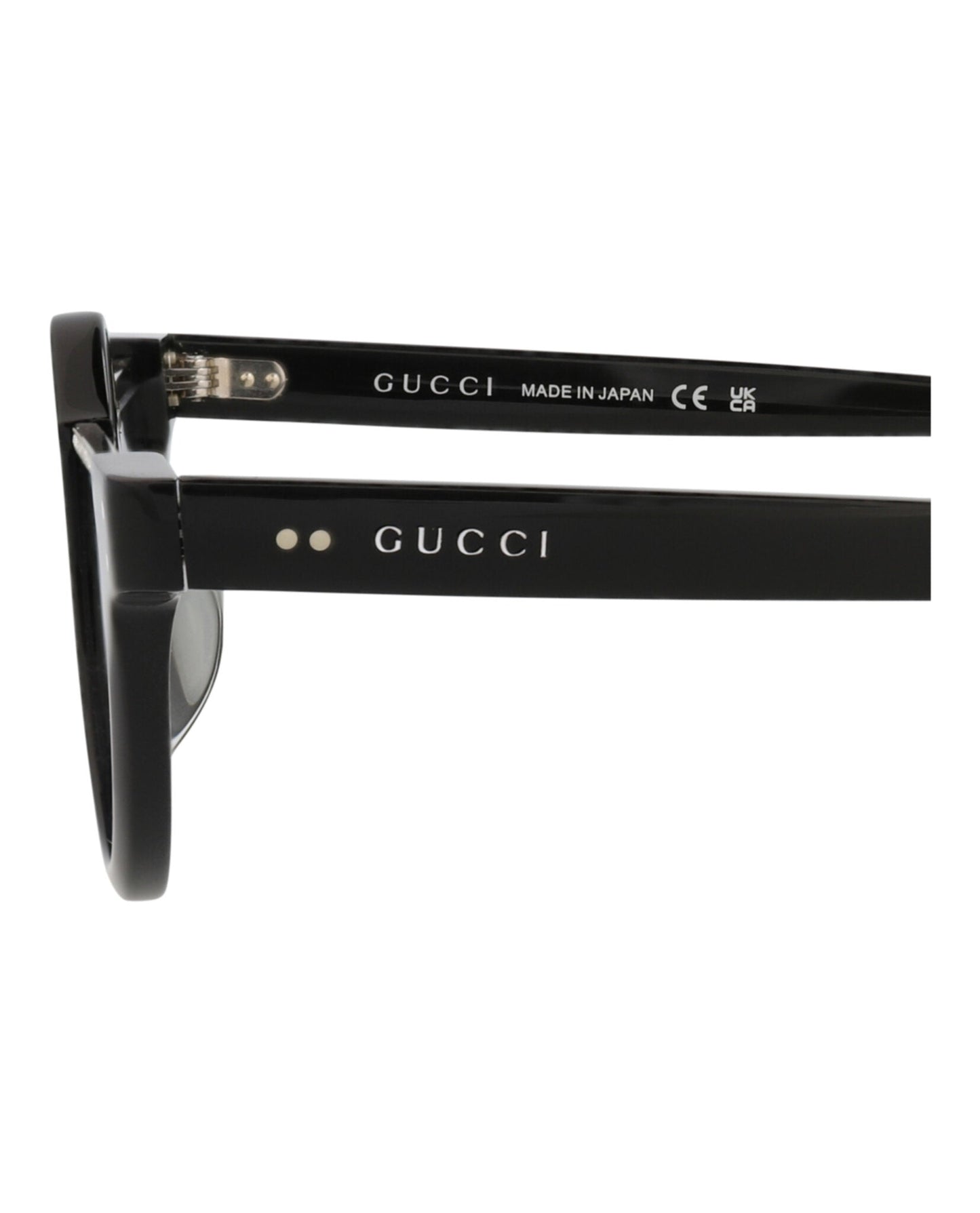 Gucci Womens Round/Oval Black Black Silver Fashion Designer Eyewear