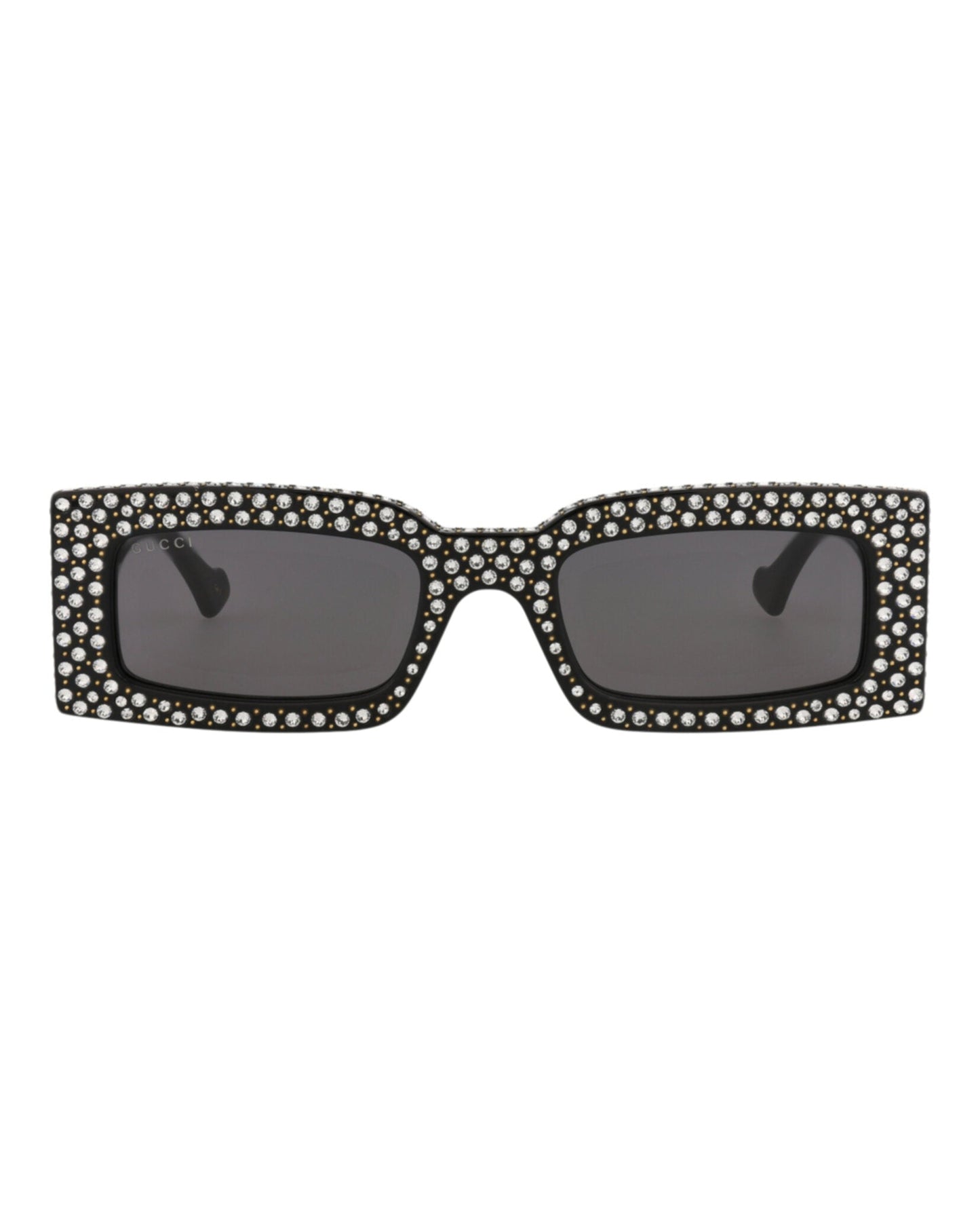 Gucci Womens Square/Rectangle Black Black Grey Fashion Designer Eyewear