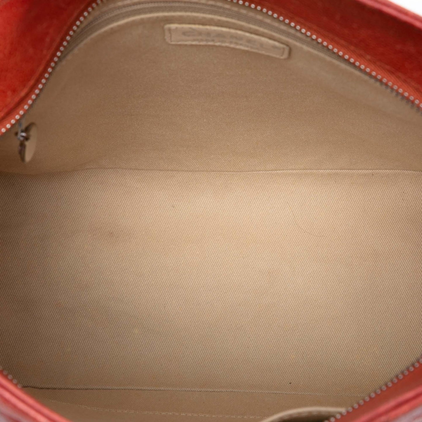 Red Chanel Caviar Medallion Tote