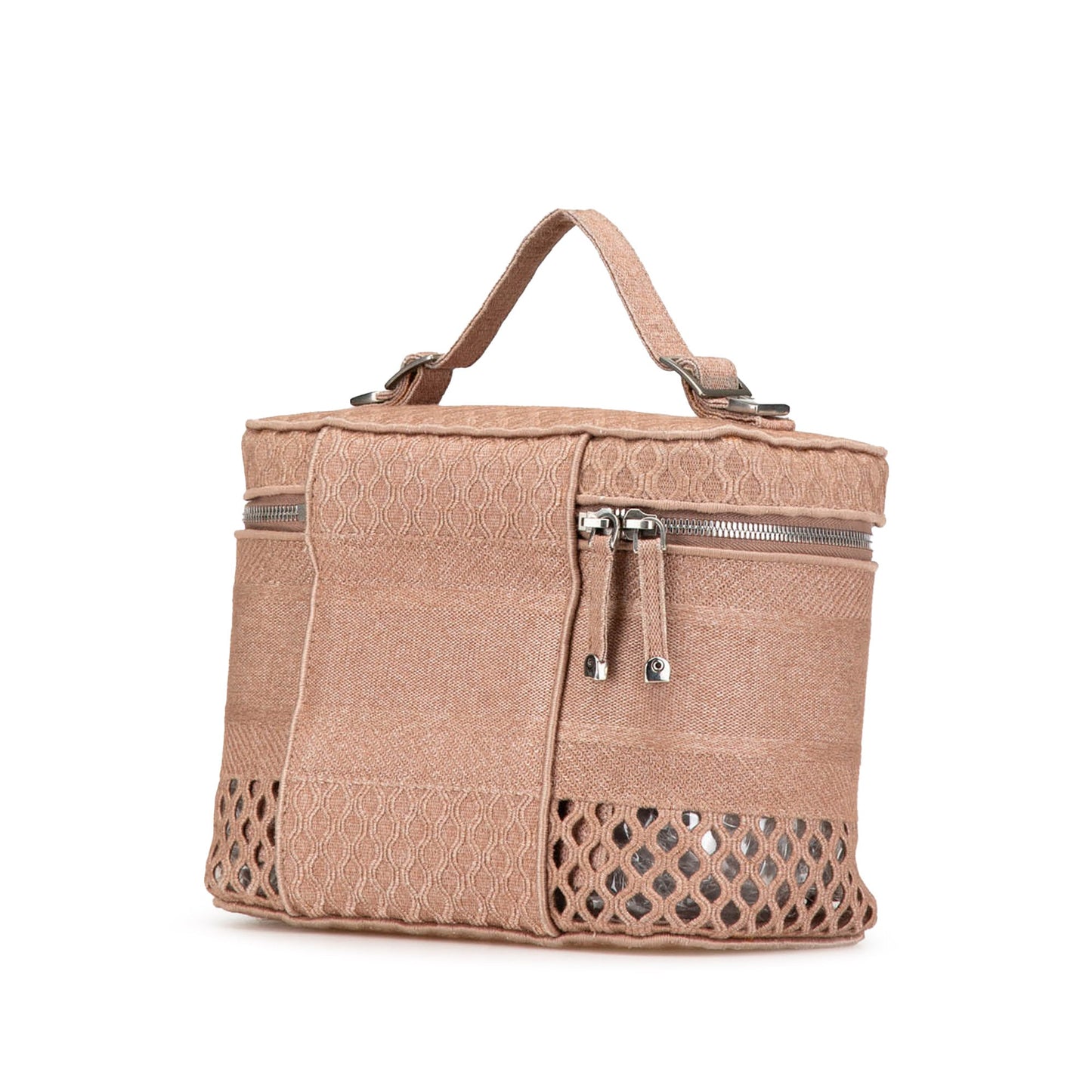 Pink Dior Mesh Embroidered Diortravel Vanity Case