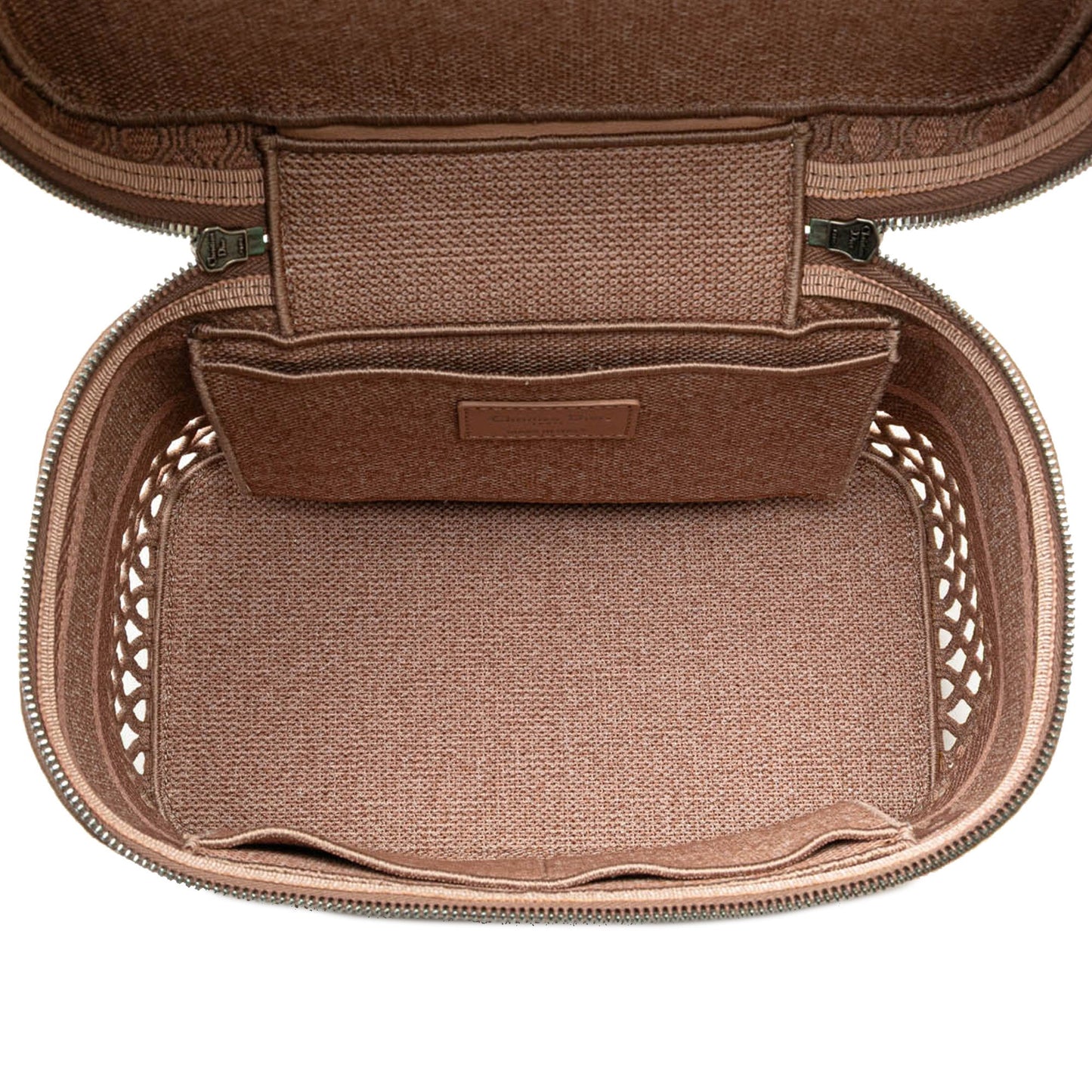 Pink Dior Mesh Embroidered Diortravel Vanity Case