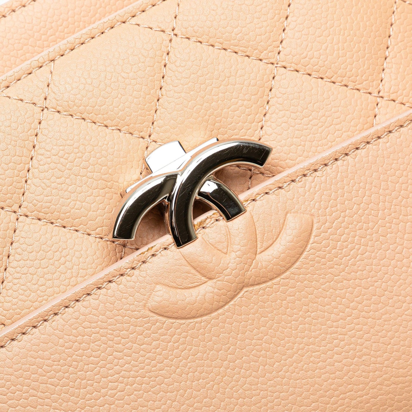 Pink Chanel Mini Quilted Caviar CC Box Flap Shoulder Bag