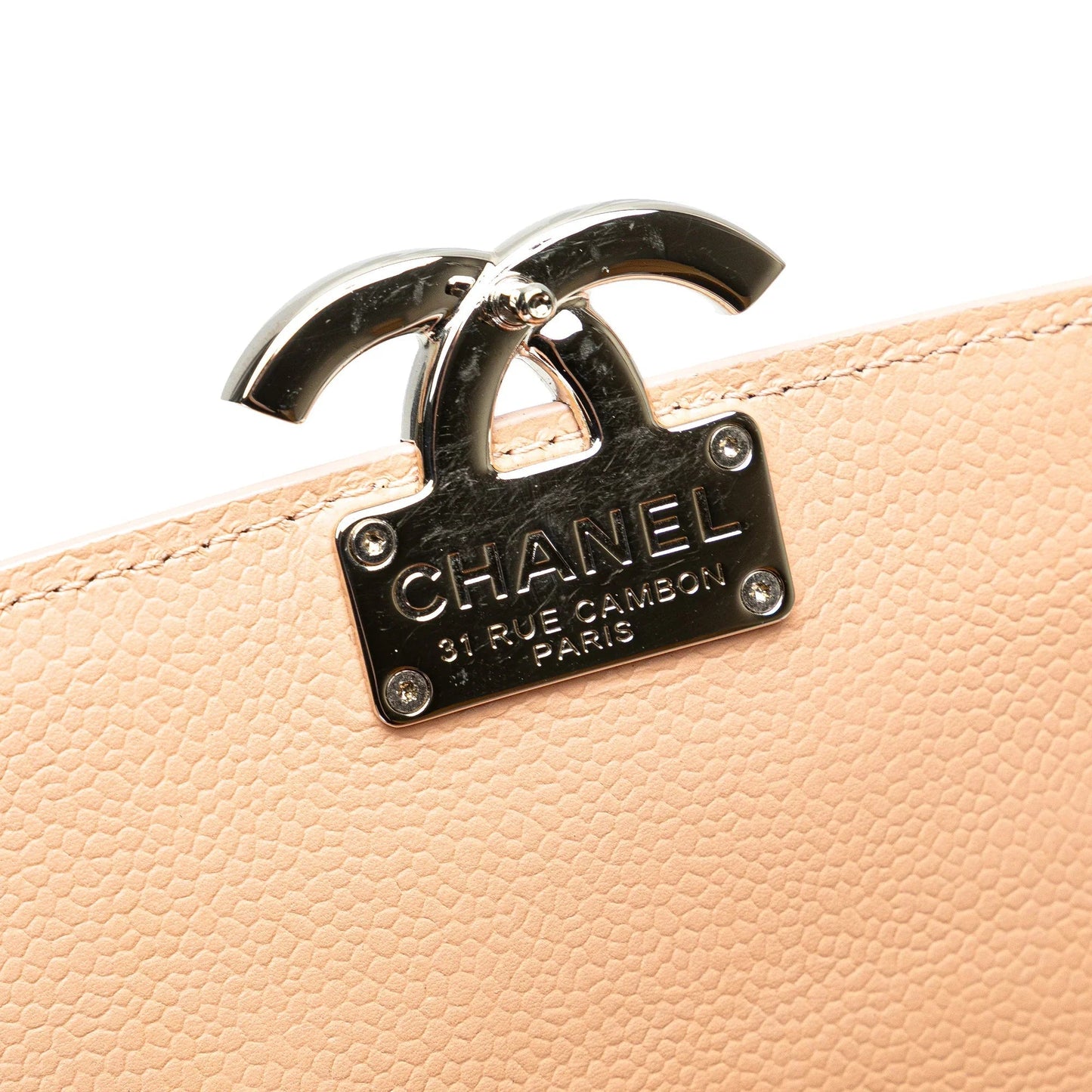 Pink Chanel Mini Quilted Caviar CC Box Flap Shoulder Bag