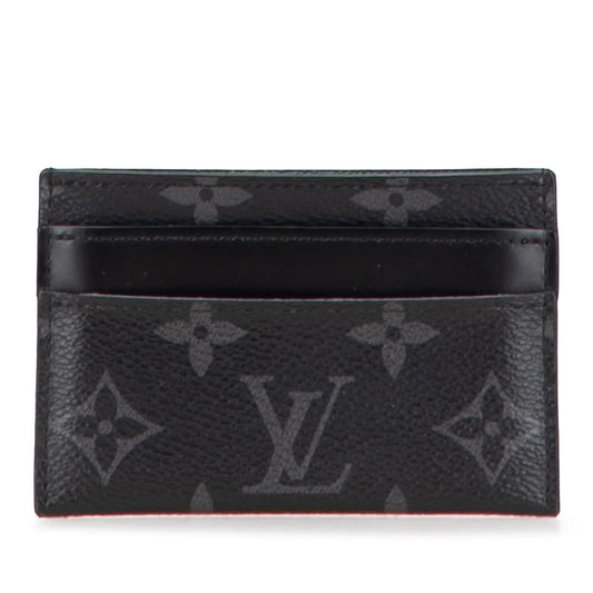 Black Louis Vuitton Monogram Eclipse Double Card Holder