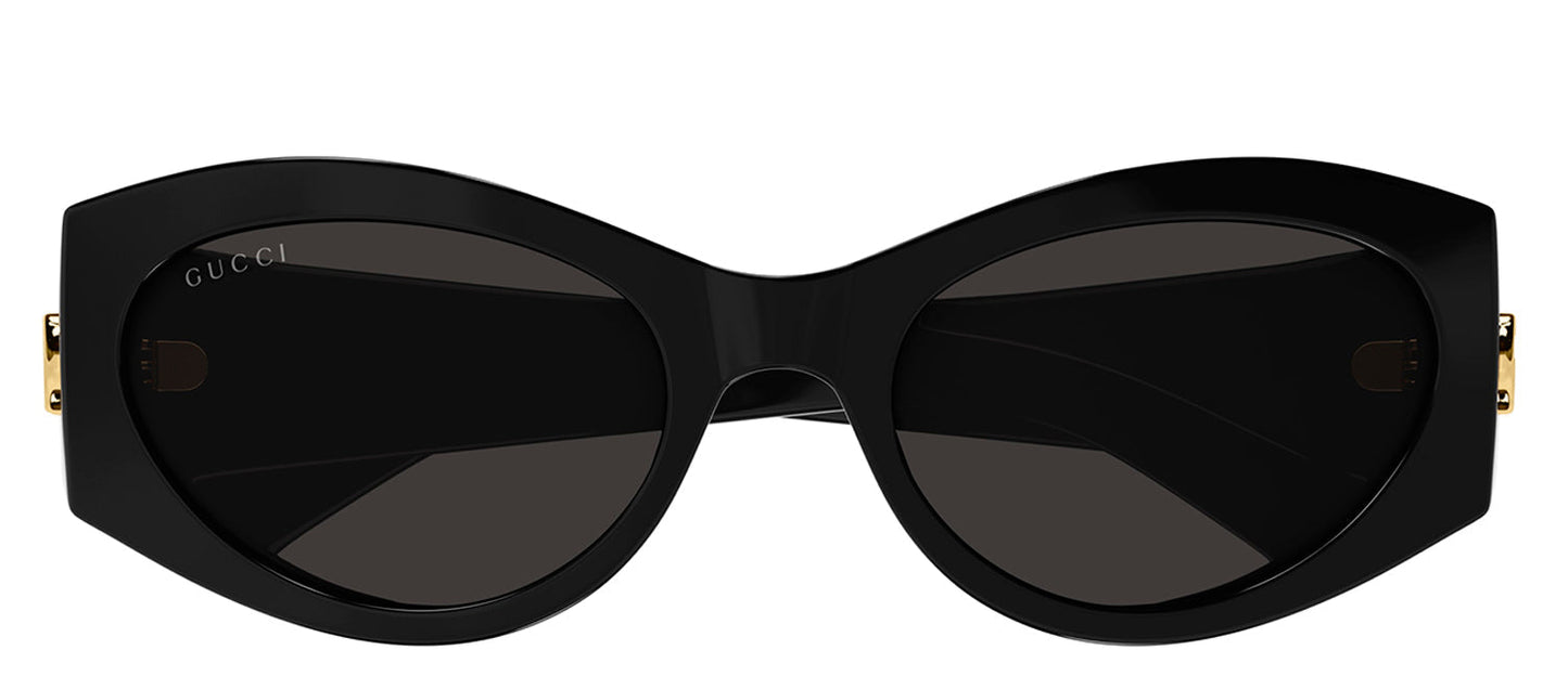 Gucci GG 1401S 001 Cat-Eye Plastic Black Sunglasses with Grey Lens