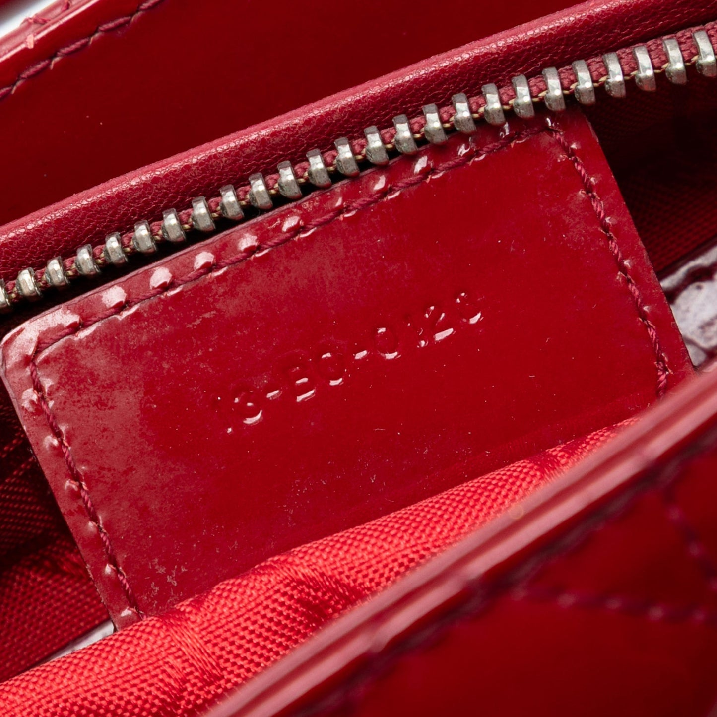 Red Dior Medium Patent Cannage Lady Dior Satchel