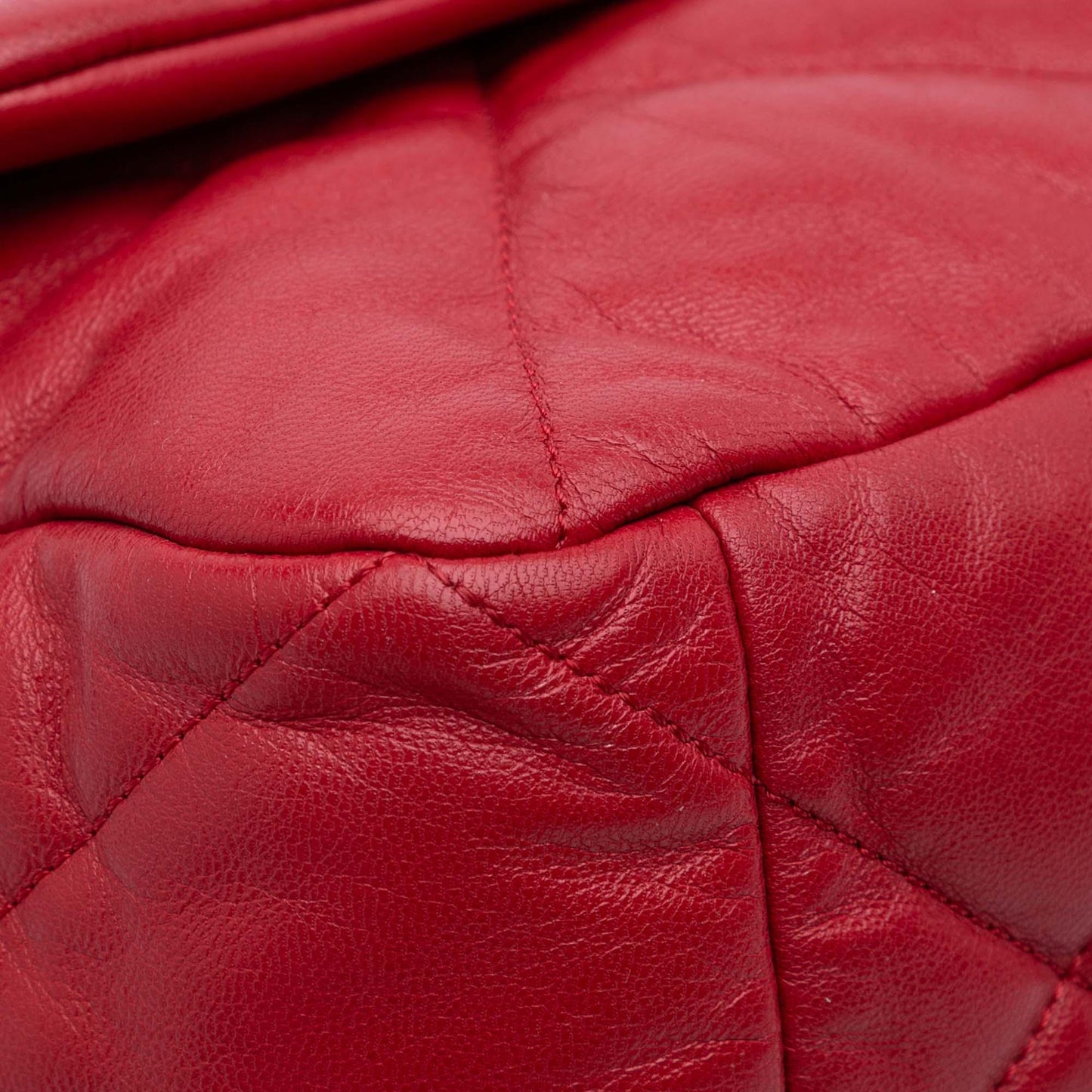 Red Chanel Maxi Lambskin 19 Flap Satchel