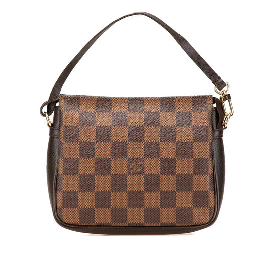 Brown Louis Vuitton Damier Ebene Trousse Pochette Handbag