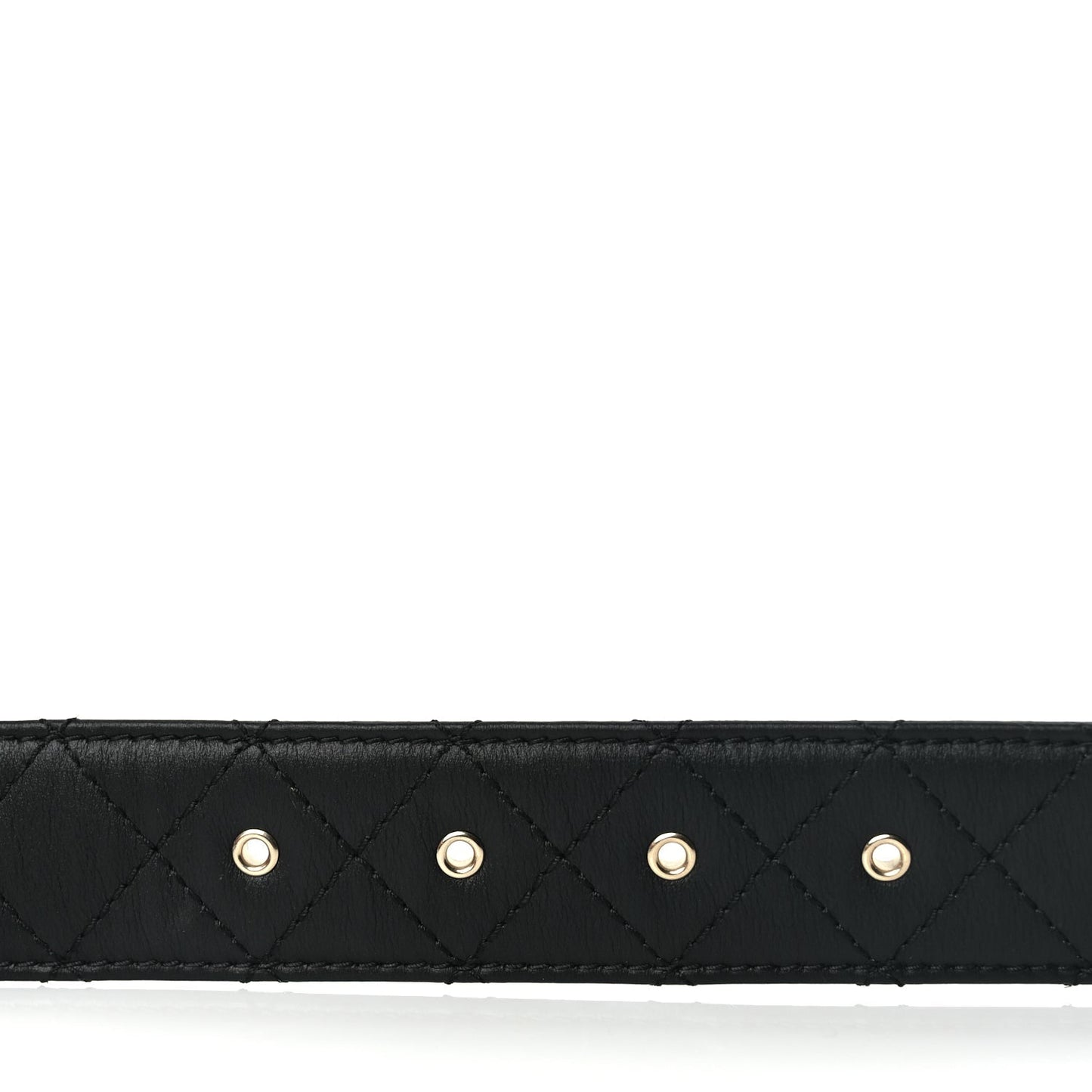 Chanel Calfskin Quilted CC Chain Belt 95 38 Black