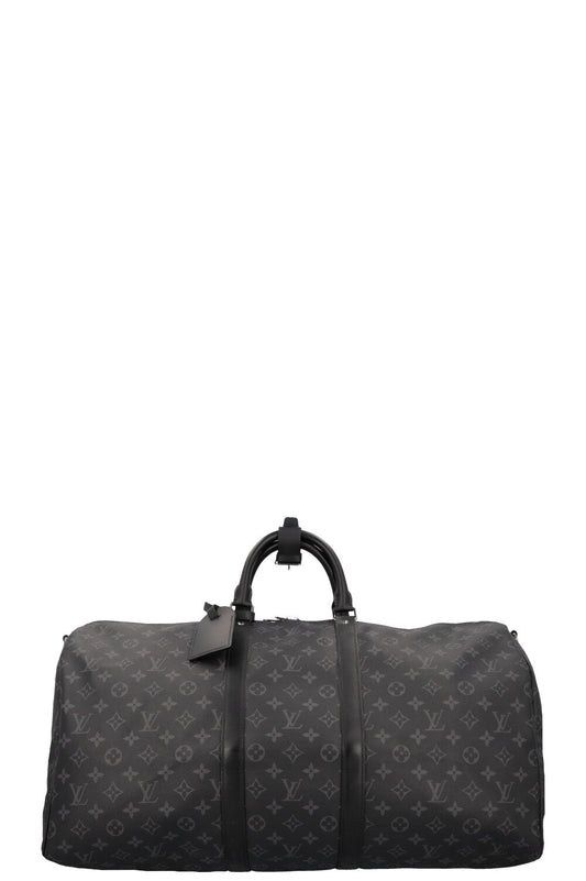 LOUIS VUITTON Keepall 55 Bandouliere Monogram Eclipse Black