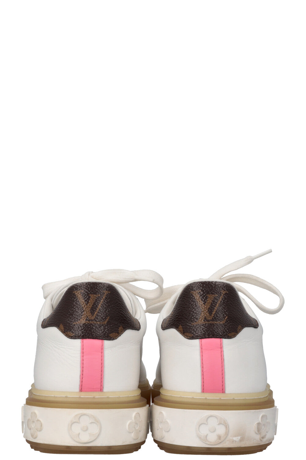 LOUIS VUITTON Time Our Sneakers White Pink