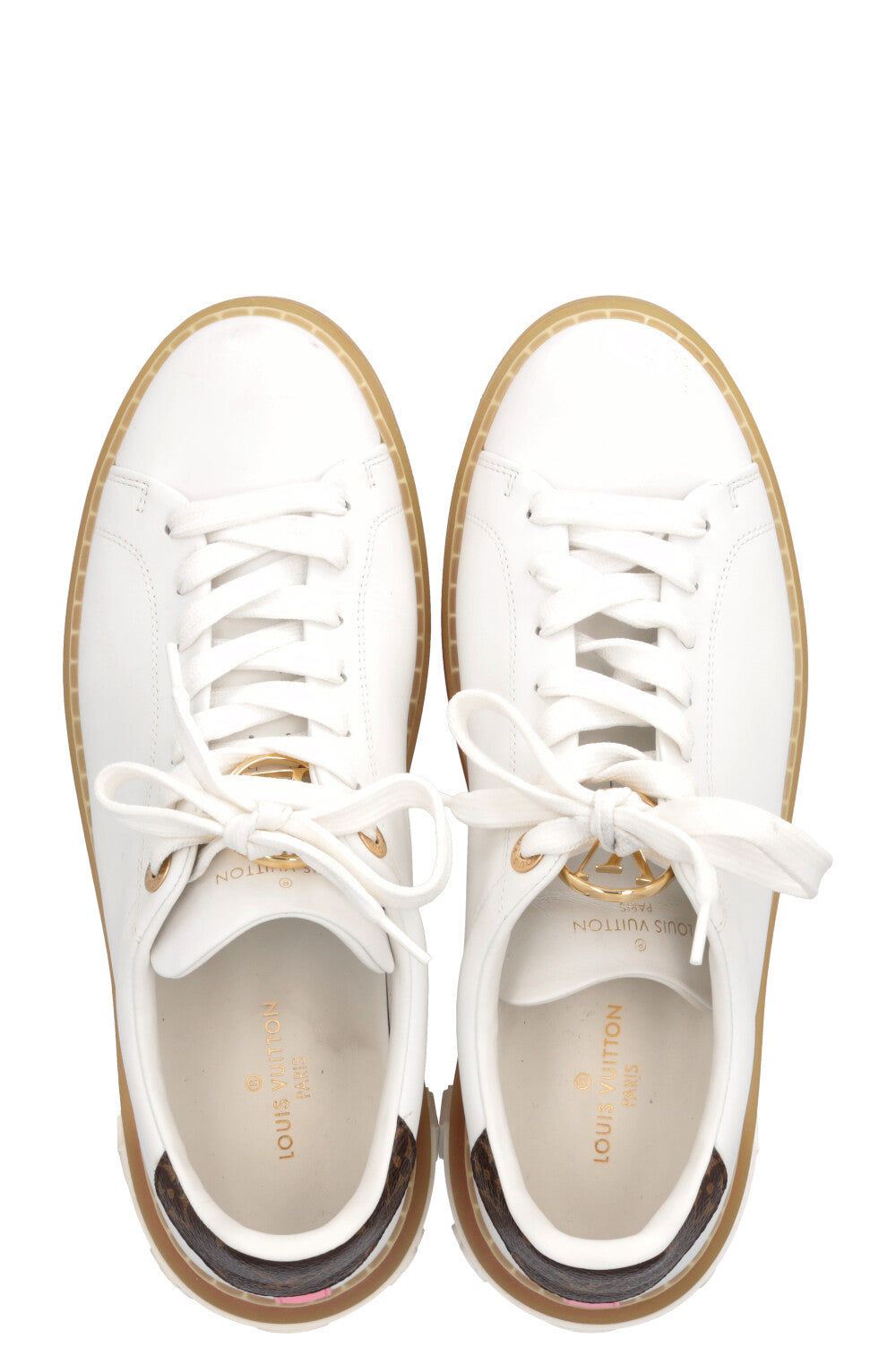 LOUIS VUITTON Time Our Sneakers White Pink