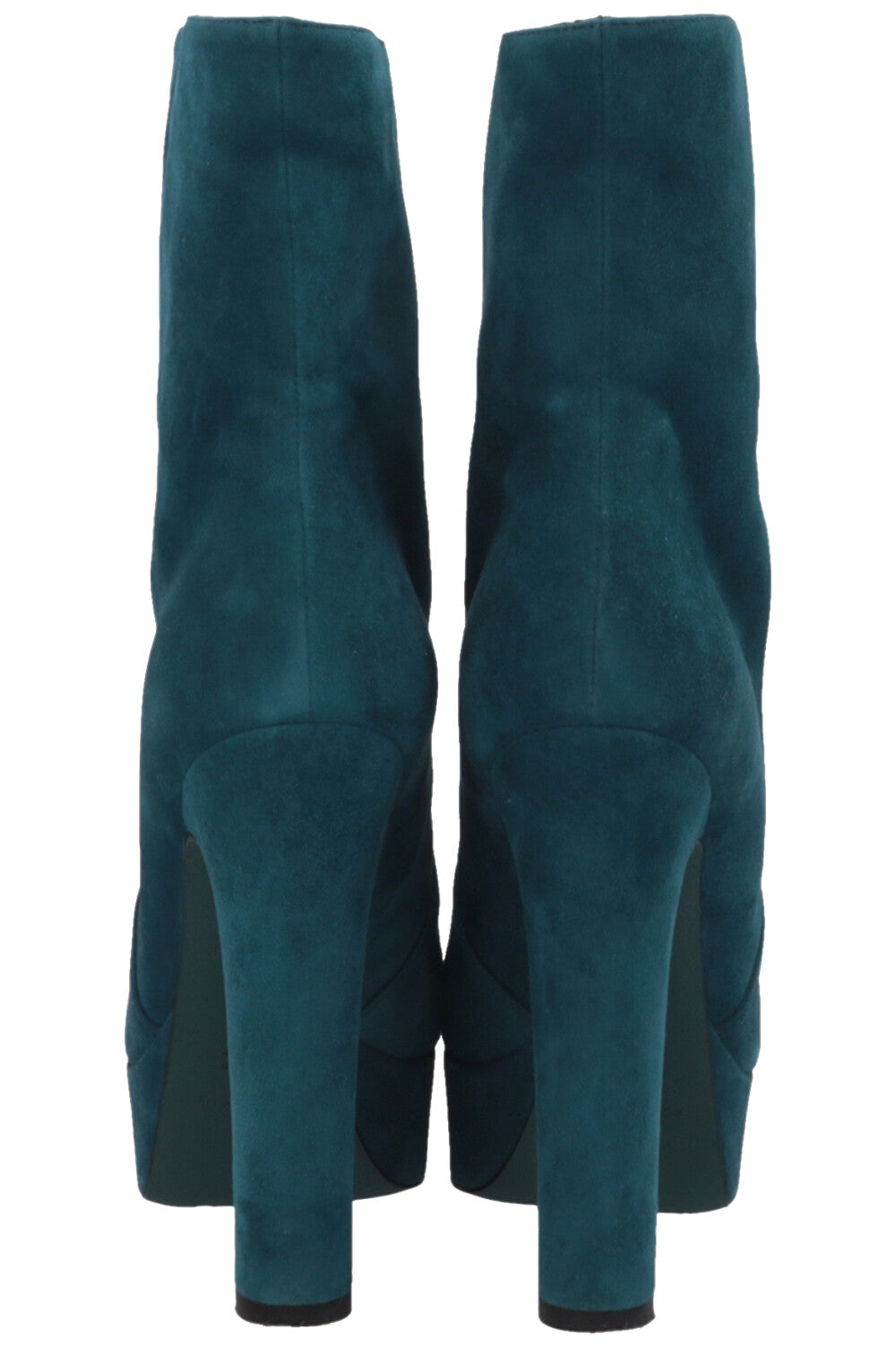 PRADA Plateau Ankle Boots Suede Blue