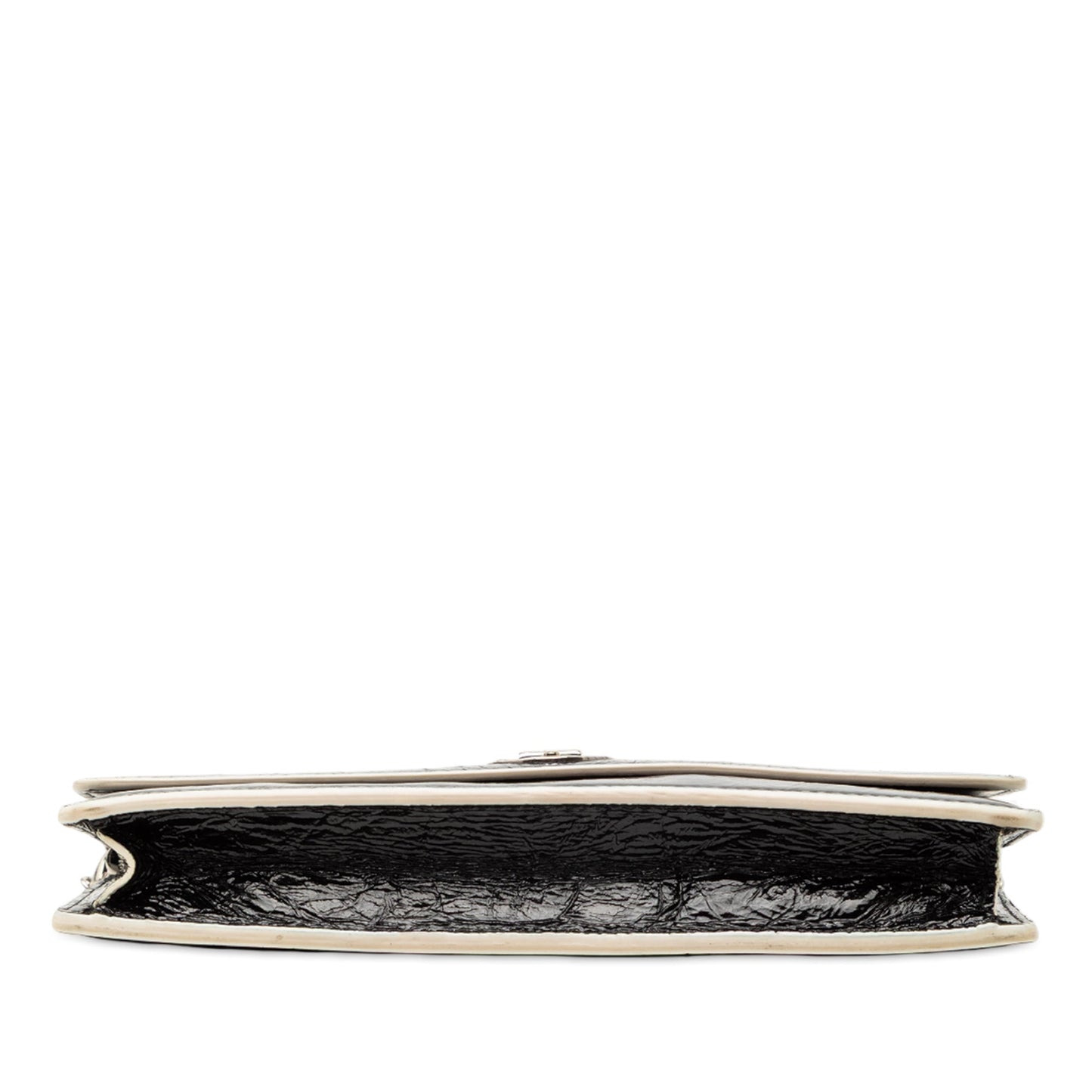 Black Dior Patent Diorever Croisiere Wallet on Chain Crossbody Bag