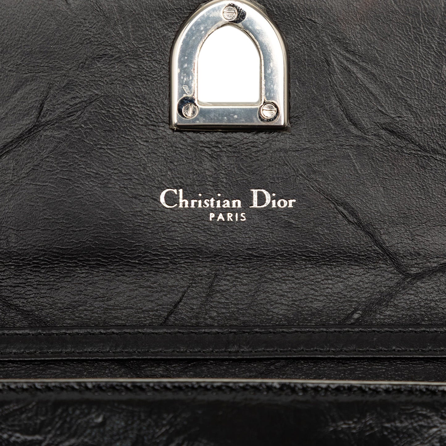 Black Dior Patent Diorever Croisiere Wallet on Chain Crossbody Bag