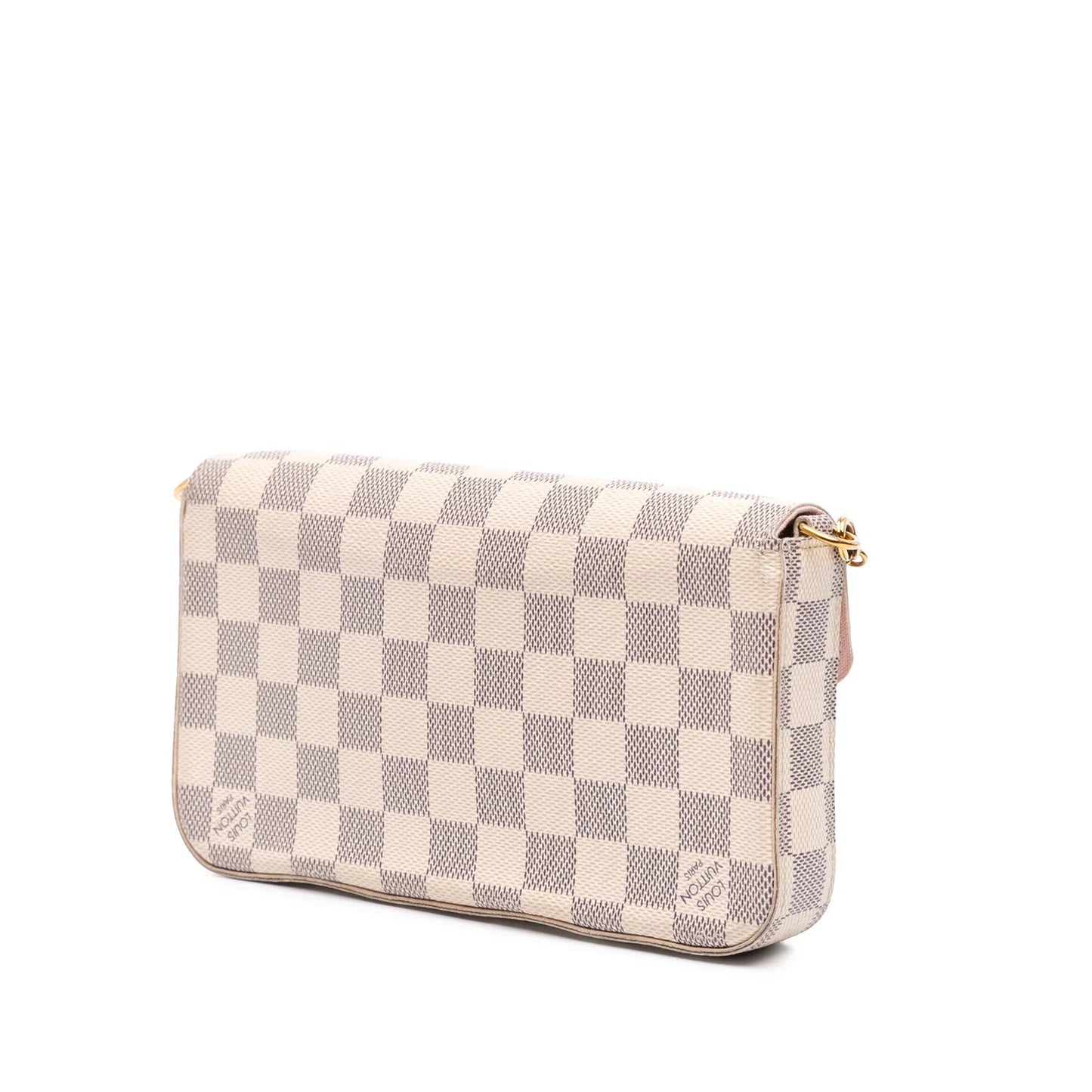 White Louis Vuitton Damier Azur Pochette Felicie Crossbody Bag
