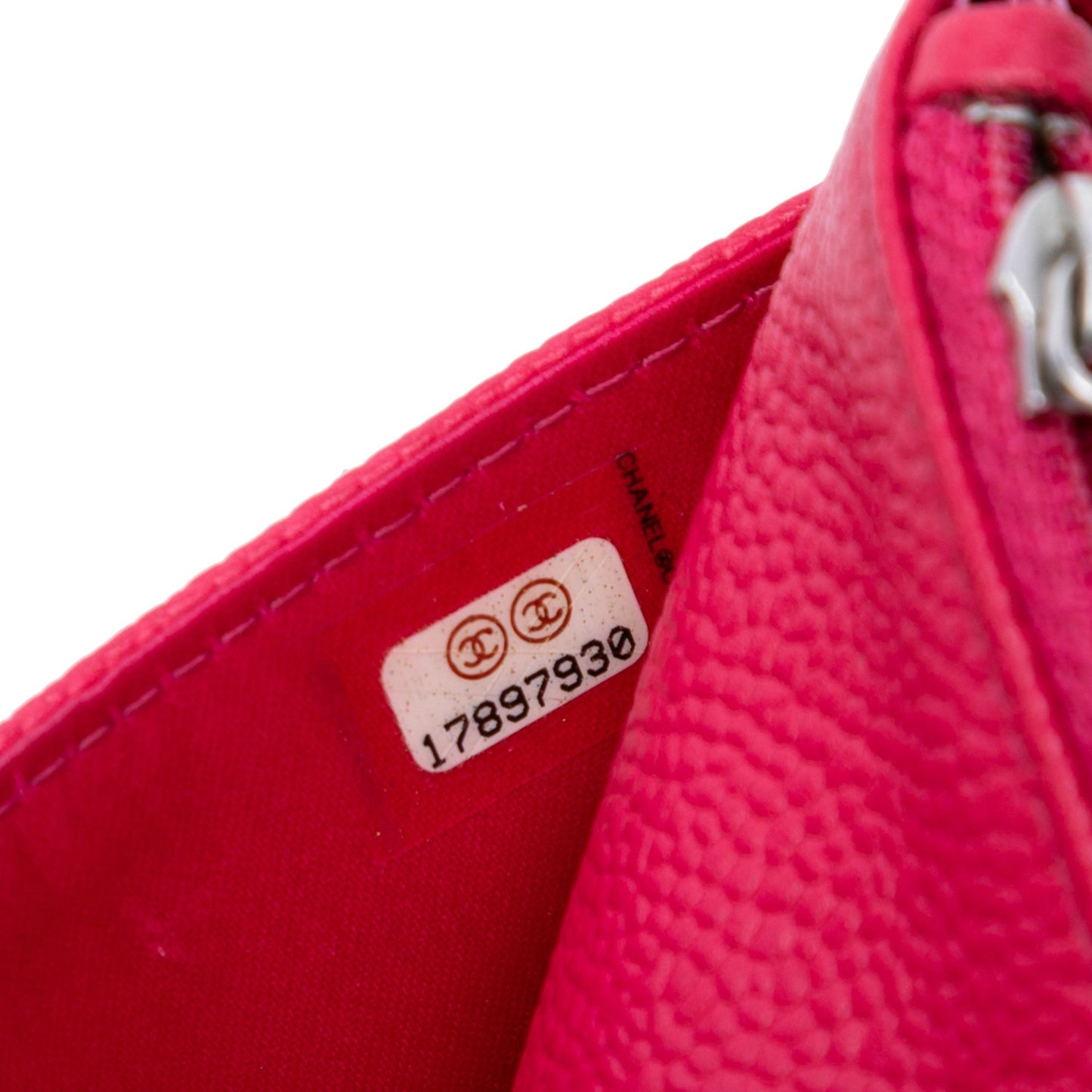 Pink Chanel Caviar Bicolor CC Wallet On Chain Crossbody Bag