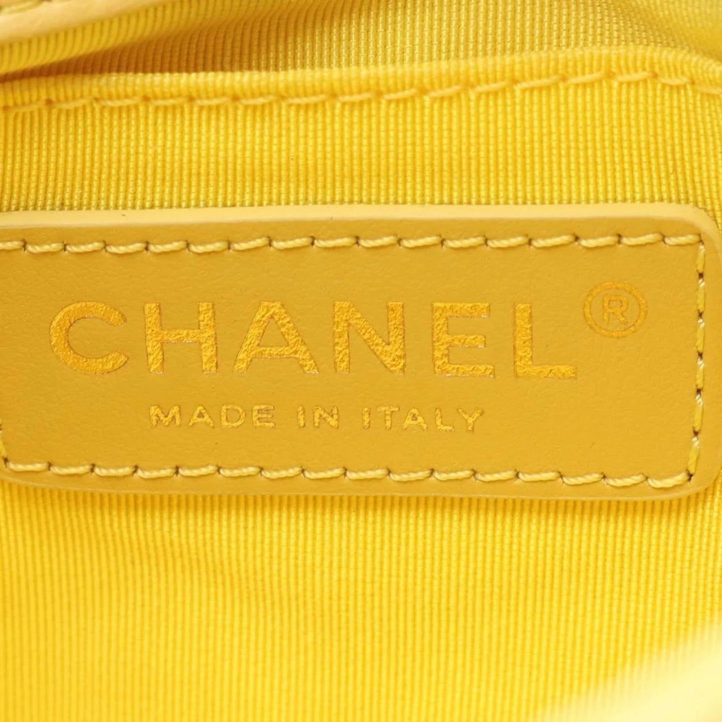 Yellow Chanel Quilted Lambskin Side Packs Flap Crossbody Bag